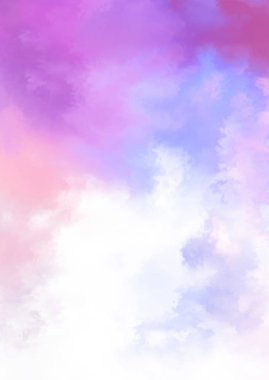 Beyaz arkaplanda soyut renkli suluboya. Dijital resim.