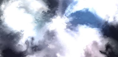 Beyaz arkaplanda soyut renkli suluboya. Dijital resim.