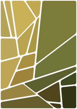 Beyaz boşluğu olan renkli bir çizim. Soyut geometrik desen. Mozaik arka plan. Geometrik çok renkli şekiller.