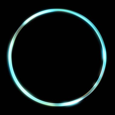 Parlak Çerçeve Arkaplanı. Siyah arkaplanda izole edilmiş parlak geometrik şablon. Soyut 2d illüstrasyon.