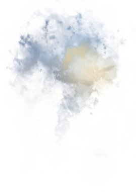 Beyaz arkaplanda soyut renkli suluboya. Dijital resim.