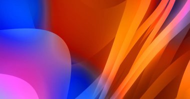 Renkli gradyan ile soyut arkaplan. Çizgili çizgili canlı duvar kâğıdı. Modern hareketin akışkan 2d çizimi.