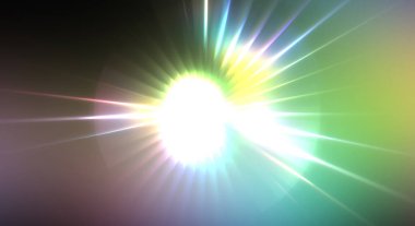 Dinamik hareket eden ışık patlaması. Renkli ışıkların güzel parlak arka planı. Parlayan ışık ışınları ve parçacıkları olan bir yıldızın enerji gösterimi.