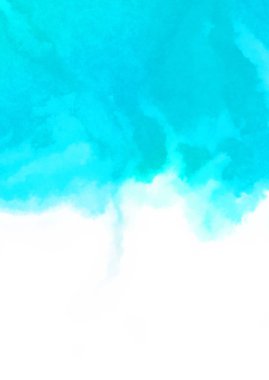 Beyaz arkaplanda soyut renkli suluboya. Dijital resim.