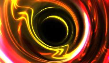 Parlayan ışıkları hareket ettirmenin havalı arka planı. Tasarımınız için canlı renkli bir portal şablonu. Işık ışınları ve hareket halindeki ışıldayan parçacıklar bir solucan deliği şekli oluşturuyor..