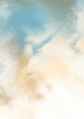 Beyaz arkaplanda soyut renkli suluboya. Dijital resim.