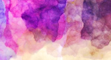 Suluboya arka planda lekeler ve lekelerle boyanmış. Fırça darbesi ile boyanmış. 2d Görüntü.