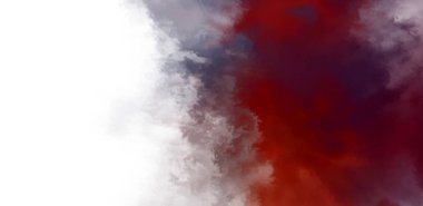 Beyaz arkaplanda soyut renkli suluboya. Dijital resim.