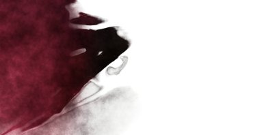 Beyaz arkaplanda soyut renkli suluboya. Dijital resim.