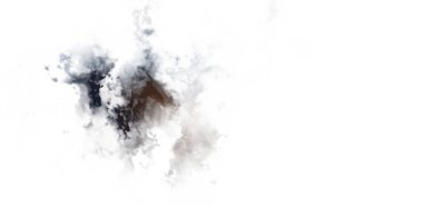 Beyaz arkaplanda soyut renkli suluboya. Dijital resim.