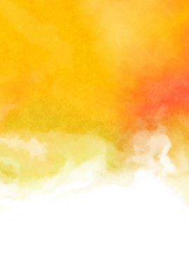 Beyaz arkaplanda soyut renkli suluboya. Dijital resim.