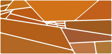 Beyaz boşluğu olan renkli bir çizim. Soyut geometrik desen. Mozaik arka plan. Geometrik çok renkli şekiller.