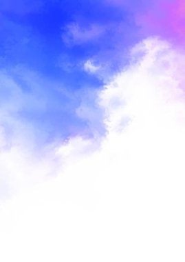 Beyaz arkaplanda soyut renkli suluboya. Dijital resim.