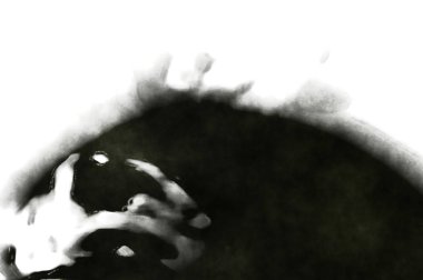 Beyaz arkaplanda soyut renkli suluboya. Dijital resim.