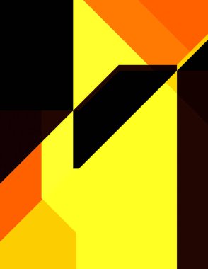 Renkli ve canlı geometrik şekiller katmanları var. Bir teknoloji planının dijital illüstrasyonu. Gelecekçi tasarım şablonu.