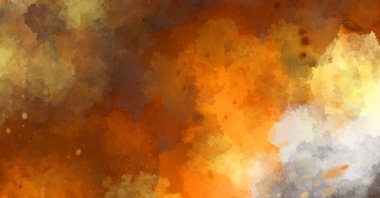 Suluboya arka planda lekeler ve lekelerle boyanmış. Fırça darbesi ile boyanmış. 2d Görüntü.