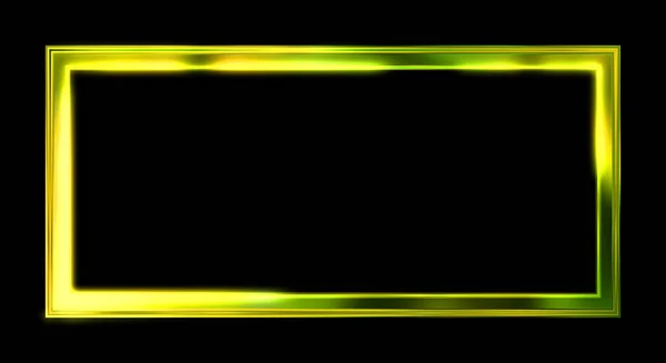 Świecące Tło Ramki Neonowy Świecący Geometryczny Szablon Odizolowany Czarnym Tle — Zdjęcie stockowe