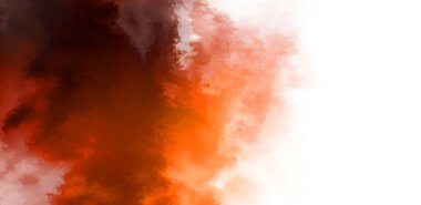 Beyaz arkaplanda soyut renkli suluboya. Dijital resim.