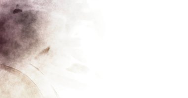 Beyaz arkaplanda soyut renkli suluboya. Dijital resim.