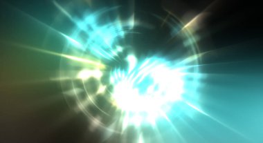 Dinamik hareket eden ışık patlaması. Renkli ışıkların güzel parlak arka planı. Parlayan ışık ışınları ve parçacıkları olan bir yıldızın enerji gösterimi.