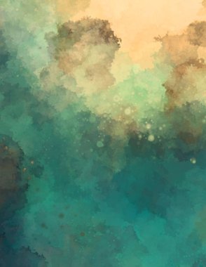 Suluboya arka planda lekeler ve lekelerle boyanmış. Fırça darbesi ile boyanmış. 2d Görüntü.