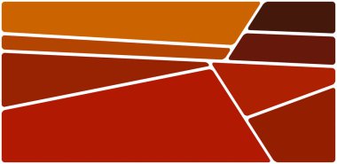 Beyaz boşluğu olan renkli bir çizim. Soyut geometrik desen. Mozaik arka plan. Geometrik çok renkli şekiller.