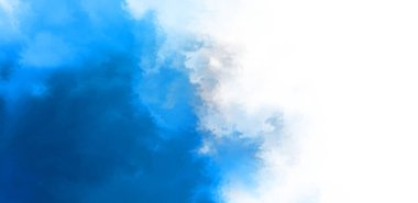 Beyaz arkaplanda soyut renkli suluboya. Dijital resim.