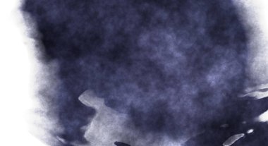 Beyaz arkaplanda soyut renkli suluboya. Dijital resim.