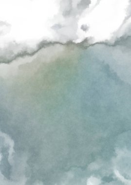 Beyaz arkaplanda soyut renkli suluboya. Dijital resim.