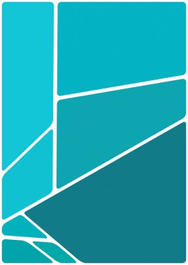 Beyaz boşluğu olan renkli bir çizim. Soyut geometrik desen. Mozaik arka plan. Geometrik çok renkli şekiller.