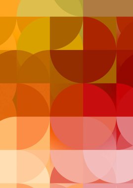 Dairesel şekillerin katmanları renkli ve canlı bir tasarım yaratıyor. Dairelerin sayısal çizimi. Gelecekçi tasarım şablonu.