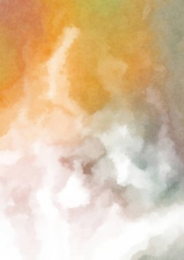 Beyaz arkaplanda soyut renkli suluboya. Dijital resim.