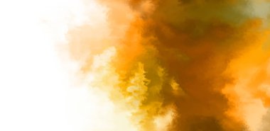 Beyaz arkaplanda soyut renkli suluboya. Dijital resim.