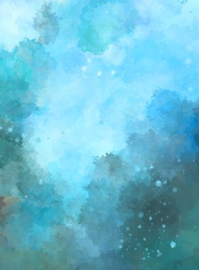 Suluboya arka planda lekeler ve lekelerle boyanmış. Fırça darbesi ile boyanmış. 2d Görüntü.