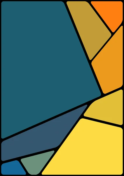 Kolorowa Ilustracja Czarną Przestrzenią Abstrakcyjny Wzór Geometryczny Mozaikowe Tło Geometryczne — Zdjęcie stockowe