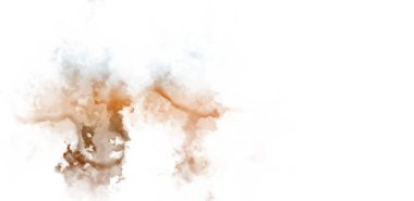 Beyaz arkaplanda soyut renkli suluboya. Dijital resim.