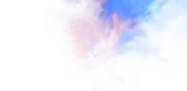 Beyaz arkaplanda soyut renkli suluboya. Dijital resim.