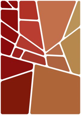 Beyaz boşluğu olan renkli bir çizim. Soyut geometrik desen. Mozaik arka plan. Geometrik çok renkli şekiller.