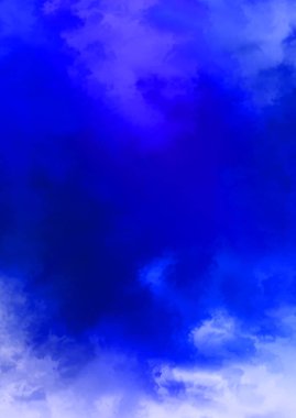 Beyaz arkaplanda soyut renkli suluboya. Dijital resim.