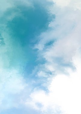 Beyaz arkaplanda soyut renkli suluboya. Dijital resim.