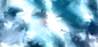 Beyaz arkaplanda soyut renkli suluboya. Dijital resim.