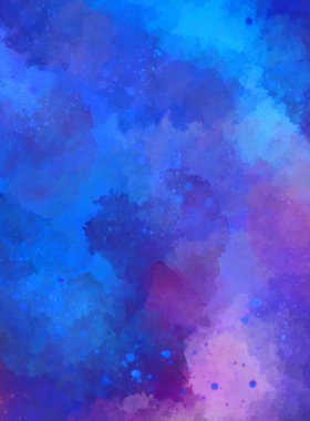 Suluboya arka planda lekeler ve lekelerle boyanmış. Fırça darbesi ile boyanmış. 2d Görüntü.