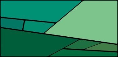 Siyah boşluklu renkli bir çizim. Soyut geometrik desen. Mozaik arka plan. Geometrik çok renkli şekiller.