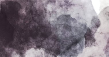 Suluboya arka planda lekeler ve lekelerle boyanmış. Fırça darbesi ile boyanmış. 2d Görüntü.