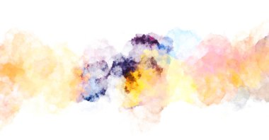 Suluboya arka planda lekeler ve lekelerle boyanmış. Fırça darbesi ile boyanmış. 2d Görüntü.