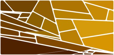 Beyaz boşluğu olan renkli bir çizim. Soyut geometrik desen. Mozaik arka plan. Geometrik çok renkli şekiller.