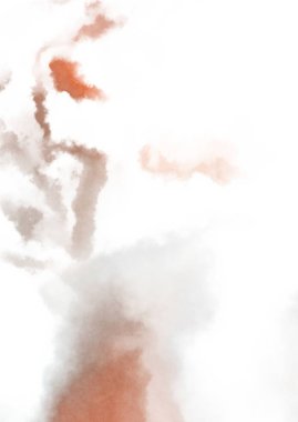 Beyaz arkaplanda soyut renkli suluboya. Dijital resim.