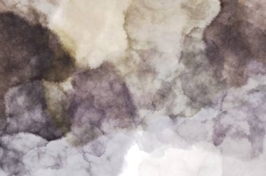 Suluboya arka planda lekeler ve lekelerle boyanmış. Fırça darbesi ile boyanmış. 2d Görüntü.