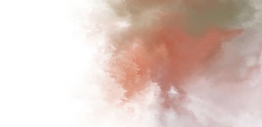 Beyaz arkaplanda soyut renkli suluboya. Dijital resim.