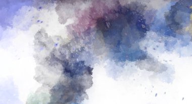 Suluboya arka planda lekeler ve lekelerle boyanmış. Fırça darbesi ile boyanmış. 2d Görüntü.